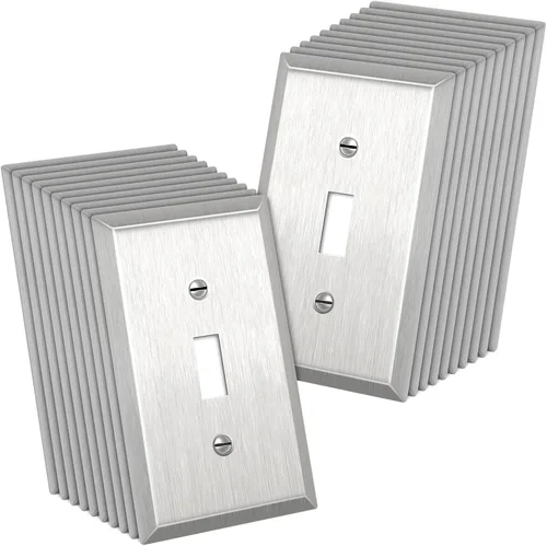 Miniatura 12 de CML - Placas decorativas de pared, paquete de 100 cubiertas de receptáculo de toma eléctrica, cubiertas de interruptor de 1 banda, tamaño estándar