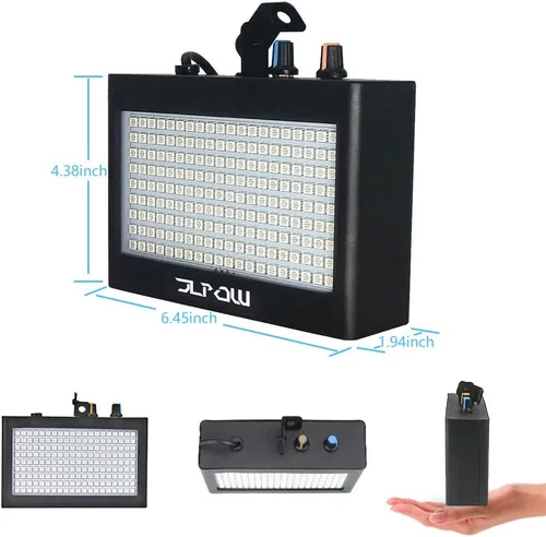 Miniatura 3 de Luz estroboscópica de Halloween, luces estroboscópicas LED RGB ultra brillantes para JLPOW (carcasa de metal), activada por sonido y control remoto