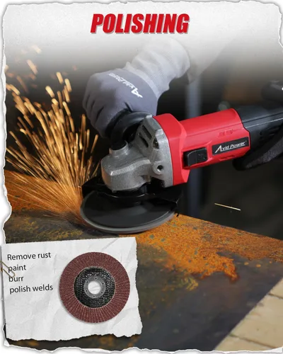 Miniatura 5 de AVID POWER Amoladora angular, herramientas eléctricas de molienda y corte de 7.5 amperios de 4-1/2 pulgadas con ruedas de molienda y corte, disco