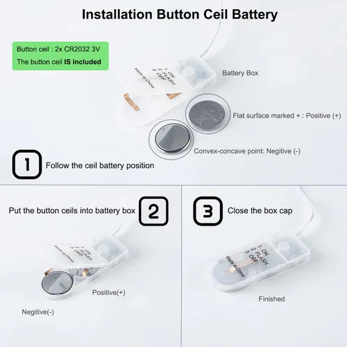 Miniatura 3 de Tira de luces LED cortas alimentadas por pilas con intermitente, 3.28 pies/1PCS luces LED de hadas flexibles a pilas brillantes para caja de Blanco