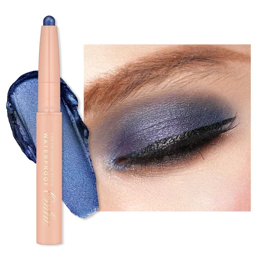 Miniatura 21 de Oulac Twist-Up Sombra de Ojos Brillante en Barra – Maquillaje de Ojos Vegano y Libre de Crueldad con Textura Cremoso y Mezclable, Resistente al 01