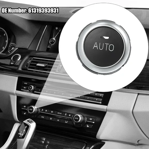 Miniatura 2 de X AUTOHAUX Pomo de control de calefactor HVAC A/C Interruptor de control de aire acondicionado Botón de perilla 61319393931 apto para BMW 5 6 7