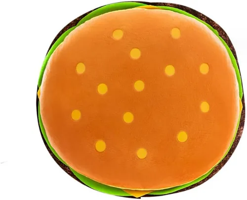 Almohada de felpa de hamburguesa divertida almohada de peluche de pan de hamburguesa, almohada de peluche suave para niños y adultos, regalo para