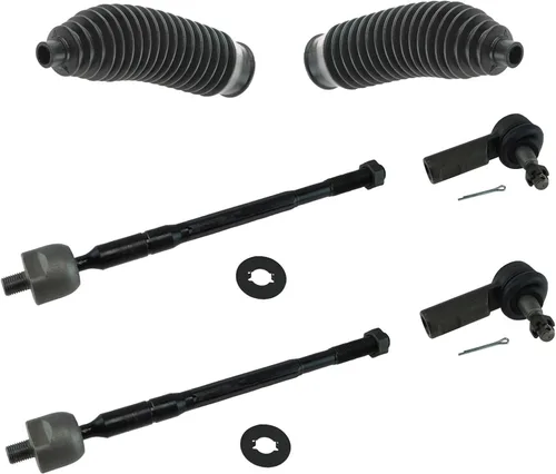 Miniatura 55 de TRQ Kit de dirección interior y exterior para lado del conductor y del pasajero delantero, con cremallera de dirección y fuelle de piñón compatible