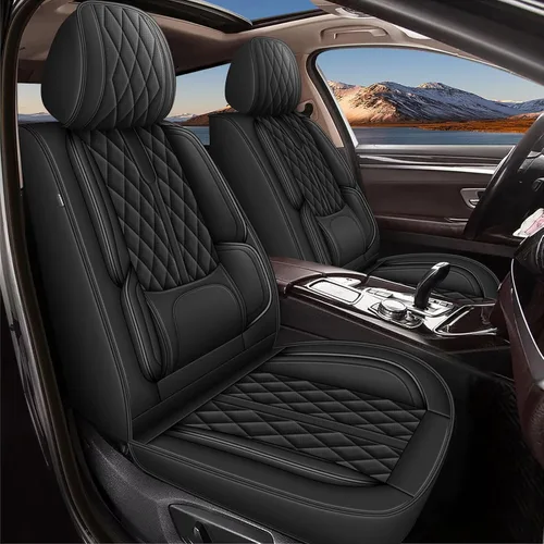 Miniatura 17 de YORKNEIC Fundas de asiento delantero de automóvil para BMW X1 para 2013-2022: fundas de asiento delantero de automóvil de cuero transpirable