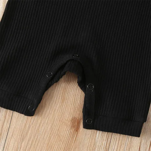 Miniatura 123 de Mameluco unisex de manga corta para bebé recién nacido, con botones, de una pieza, ropa de color sólido