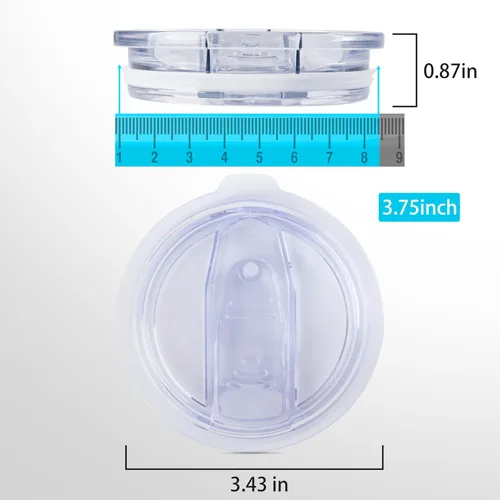 Miniatura 2 de Tapas de vaso de 20 onzas, 2 tapas de repuesto compatibles con YETI de acero inoxidable de 20 onzas, taza de café, tapas a prueba de derrames, se
