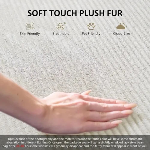 Miniatura 4 de Sofá seccional modular de 108" — Sofá nube de gran tamaño con chaise en forma de L, seccional modular tapizado de 3 asientos para sala de estar