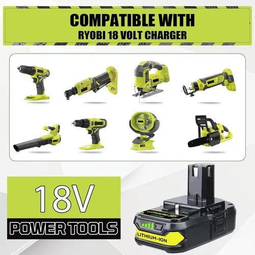 Miniatura 4 de Paquete de 2 herramientas eléctricas inalámbricas Ryobi de repuesto para batería Ryobi de 18 V de iones de litio de 3.6 Ah