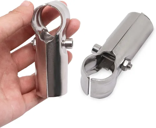 Miniatura 5 de Abrazadera en T para riel de extremo de valla de 1 pulgada, piezas de valla de enlace de cadena de acero inoxidable, abrazadera de tubo con perno