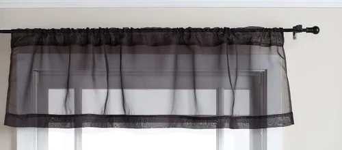 Miniatura 49 de Stylemaster Elegance Cenefa recta de gasa transparente, 60 x 14 pulgadas, color dorado