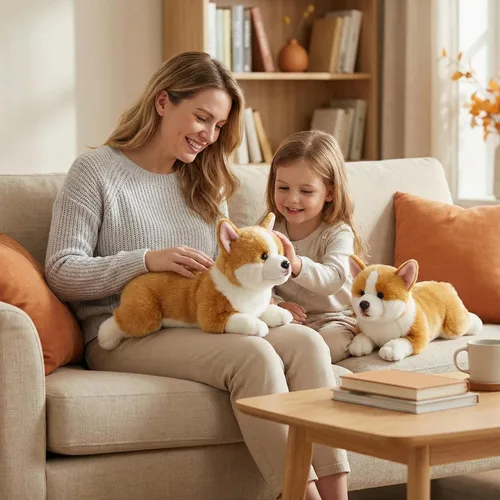 Miniatura 7 de CU-MATE Perro de peluche para niñas y niños (Louie Welsh Corgi)