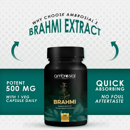 Miniatura 3 de AMBROSIAL Brahmi Cápsulas 500 mg Paquete de 1-60 Cápsulas