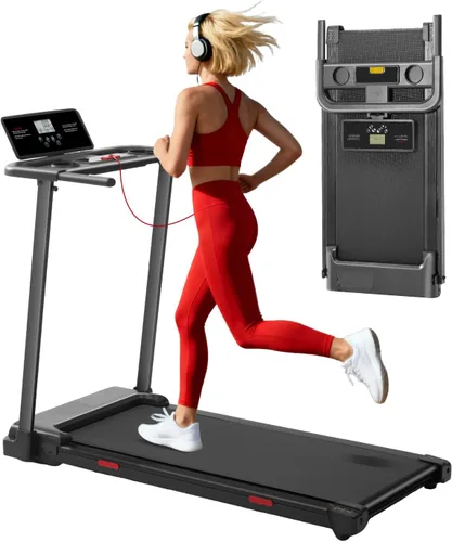 Miniatura 10 de Walking Pad Treadmill with Handle Bar and Incline, 3.5HP Electric Small Treadmills for Home Small Spaces, 0.6-10MPH Portable Mini Treadmills for