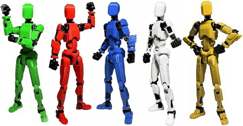 EIMONEY 5 Figuras de Acción T 13 de Montaje Completo Impresas en 3D Multi-Articuladas Móviles, Figuras de Acción Lucky 13, Maniquí Multi-Articular 5