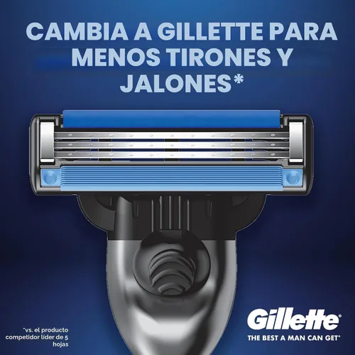 Miniatura 2 de Gillette Mach3 - Repuestos de navaja para hombres, 15 repuestos de cuchillas de navaja