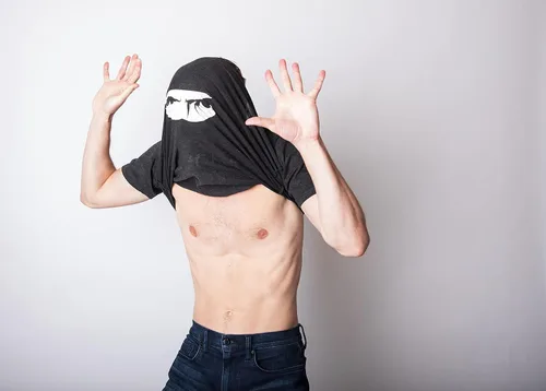 Miniatura 7 de Mens Ask Me About My Ninja Disguise Flip T Shirt Funny Costume Graphic Humor Tee