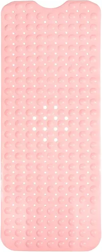 Miniatura 36 de ENKOSI Tapete de baño antideslizante, extra largo de 40 x 16 pulgadas, tapete antideslizante grande para bañera y ducha con ventosas y agujeros