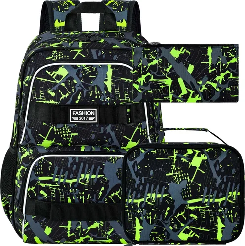 Miniatura 41 de Mochila para laptop, 16 pulgadas, bolsa escolar y bolsa de almuerzo, mochilas resistentes al agua para adolescentes, niñas, mujeres, estudiantes