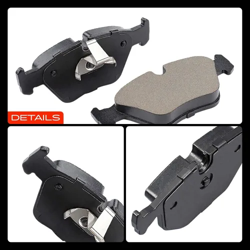 Miniatura 10 de A-Premium Juego de pastillas de freno de cerámica delanteras y traseras compatibles con BMW 330Ci 2001-2006 3.0L, 330i/330xi 2001-2005 3.0L, X3