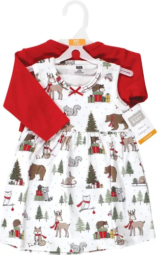 Miniatura 2 de Hudson Baby - Conjunto de vestido y cárdigan de algodón para niña