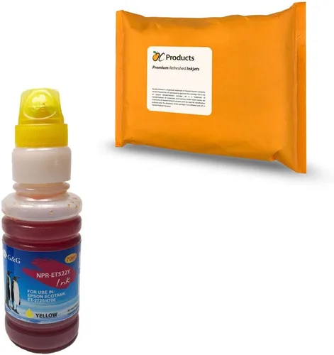 Reemplazo de tinta compatible para Epson 522 para EcoTank ET-2720 ET-4700 (amarillo)