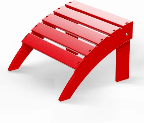 Miniatura 15 de GREENVINES Adirondack-Ottoman Plástico HDPE Reposapiés para exteriores Todo tipo de clima Reposapiés Taburete para pies Gris