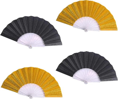 Miniatura 10 de HUNANBANG 4 abanicos de mano plegables de bambú oriental, solo para adultos, regalo de boda, recuerdos de fiesta, decoración de bricolaje