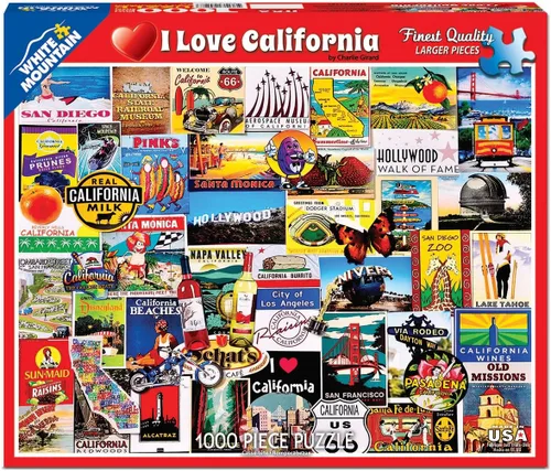Miniatura 2 de White Mountain Puzzles I Love California - Rompecabezas de 1000 piezas