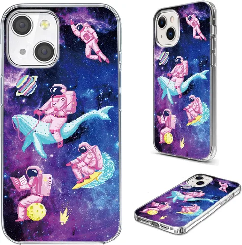 Miniatura 13 de Funda protectora completa a prueba de golpes, delgada, suave, TPU transparente, para iPhone 14/13 6.1, diseño de animales de dibujos animados