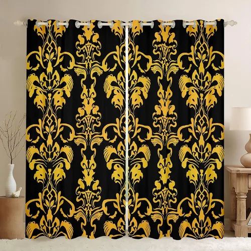 Miniatura 38 de Feelyou Cortinas opacas abstractas modernas de arte abstracto para dormitorio, sala de estar, niños, patrón rojo, gris, negro, patrón de Multi 05