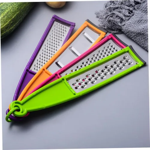 Miniatura 4 de SHOWERORO Rallador de acero inoxidable multifuncional para cortar verduras con mango antideslizante para patatas, zanahorias, ajo, utensilios
