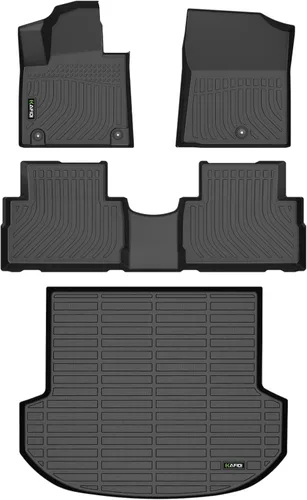 Miniatura 55 de HAFIDI® - Tapetes para auto con almacenamiento debajo del asiento, para todo clima, antideslizantes, de elastómero termoplástico, para la primera