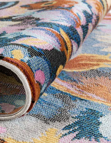 Miniatura 5 de Unique Loom Blossom Collection - Alfombra rectangular (2 x 3 pies, rectangular, multicolor y negro)