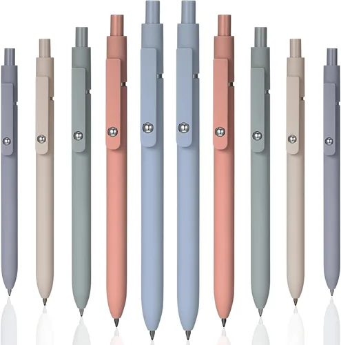 Chinco Morandi - 10 bolígrafos de tinta de gel negra de 0.020 in, de secado rápido, punta fina y suave, para suministros escolares, regalos