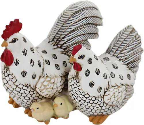 Miniatura 11 de Escultura decorativa de gallo para jardín (gallina negra)