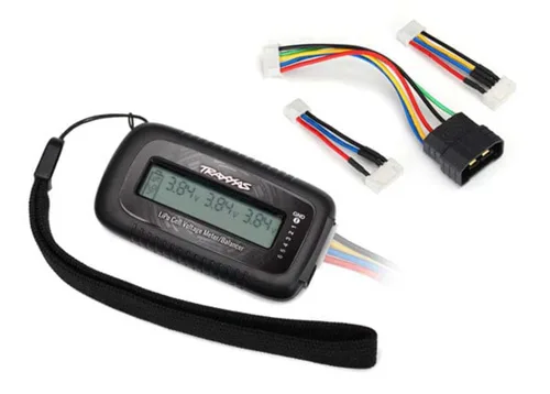 Traxxas Comprobador/equilibrador de voltaje de celda LiPo 2968X (incluye adaptador #2938X para baterías Traxxas iD)