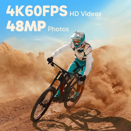 Miniatura 2 de AKASO Brave 8 Lite 4K60 Cámara de acción - Cámara submarina impermeable de 33 pies, foto de 48 MP, video Ultra HD, HDR, pantalla táctil, WiFi 5G