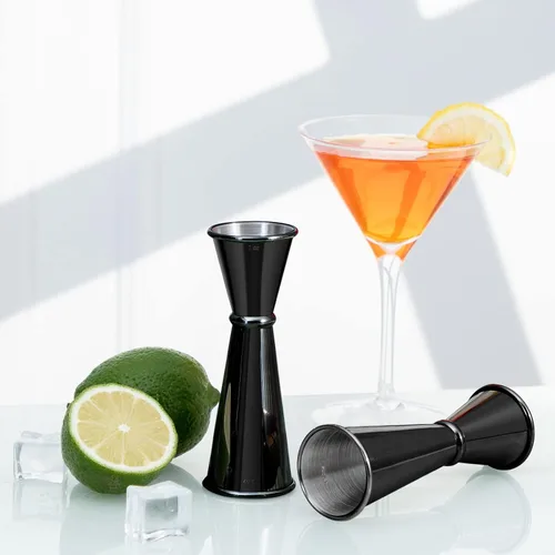 Miniatura 7 de Medidor para barman, Briout Jigger doble de cóctel japonés de primera calidad, acero inoxidable grado alimenticio 304, 2 OZ 1 OZ con mediciones