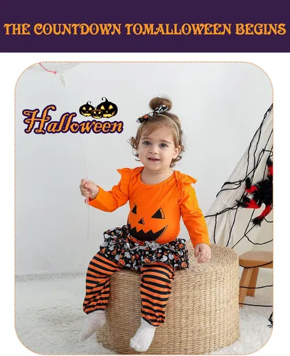 Miniatura 2 de veikimous Ropa para bebé recién nacida, trajes para niñas pequeñas, con mangas con volantes, overol con pantalones florales, trajes para niñas