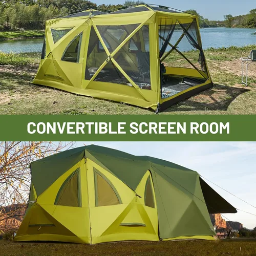 Miniatura 5 de TIMBER RIDGE Tienda de campaña desplegable instantánea para 4/6/8 personas, fácil instalación de 60 segundos, resistente a la intemperie, tienda