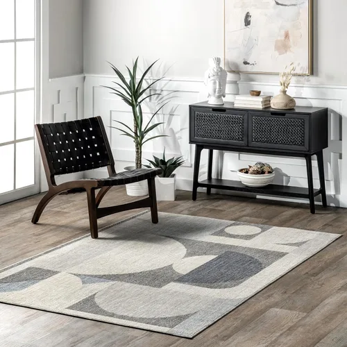 Miniatura 19 de Nuloom Aadhya - Alfombra geométrica de 2 x 8 pies para sala de estar, dormitorio, comedor, entrada, pasillo, color marrón claro