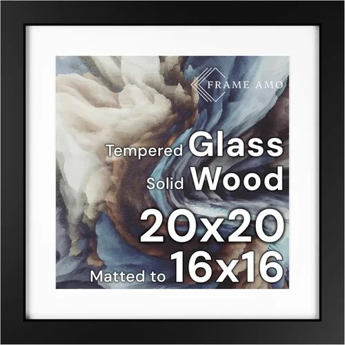 Miniatura 47 de Frame Amo Marco de póster de madera maciza de 13 x 19 pulgadas, color natural, tapete blanco para imagen de 11 x 17 pulgadas, parte frontal