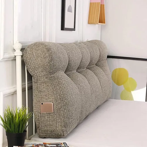 Miniatura 16 de Almohada lumbar rectangular perfecta, almohada grande para cabecero, soporte de posicionamiento de cama, cojín de cabecera de lectura para cama