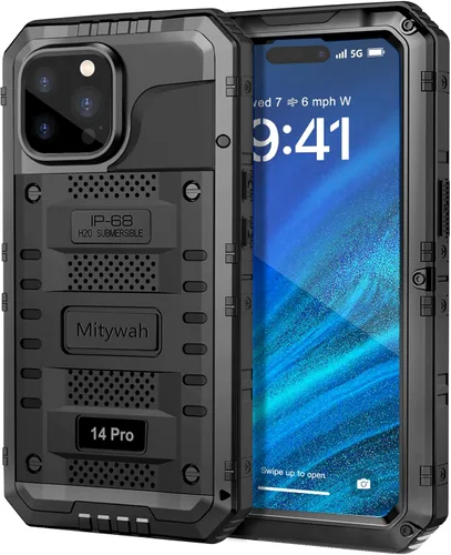 Miniatura 138 de Mitywah Funda impermeable para iPhone 7/iPhone 8 / iPhone SE 2020, funda de metal resistente de grado militar, protección de cuerpo completo