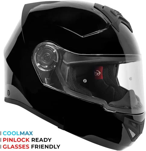 Miniatura 6 de VCAN VX28 Casco modular de motocicleta abatible de cara completa, aprobado por DOT, almohadilla Coolmax para mejillas y listo para OTG