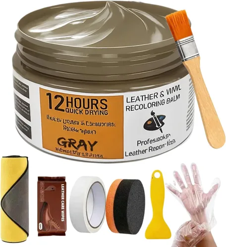 Miniatura 9 de Bálsamo recolorante de cuero de 3.53 onzas, kit de crema de reparación de vinilo de cuero de secado rápido 12H para muebles, sofás y asientos