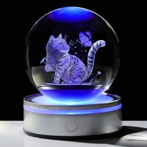 Miniatura 13 de Movdyka Bola de cristal 3D de colibrí, regalos para mujeres y hombres, adorno de colibrí de vidrio, figura de animales, decoración del hogar