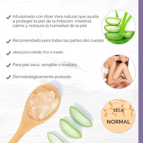Miniatura 4 de Cera de depilación para cabello Satin Smooth Aloe Vera 14oz.