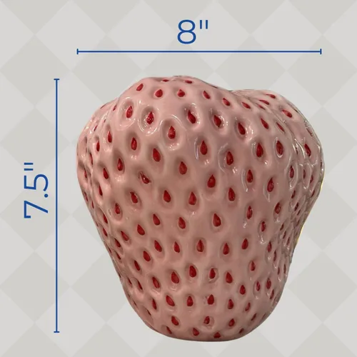 Miniatura 9 de PeachiiPitt - Florero de fresa rosa, jarrón único para decoración estética, decoraciones de fresa para cocina, estantería y centro de mesa auxiliar